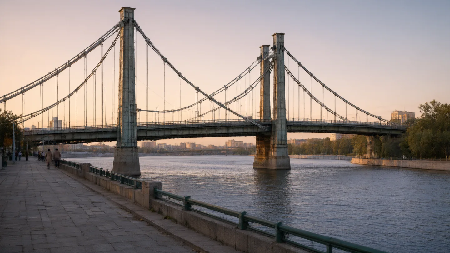 Крымский мост в вечернем свете